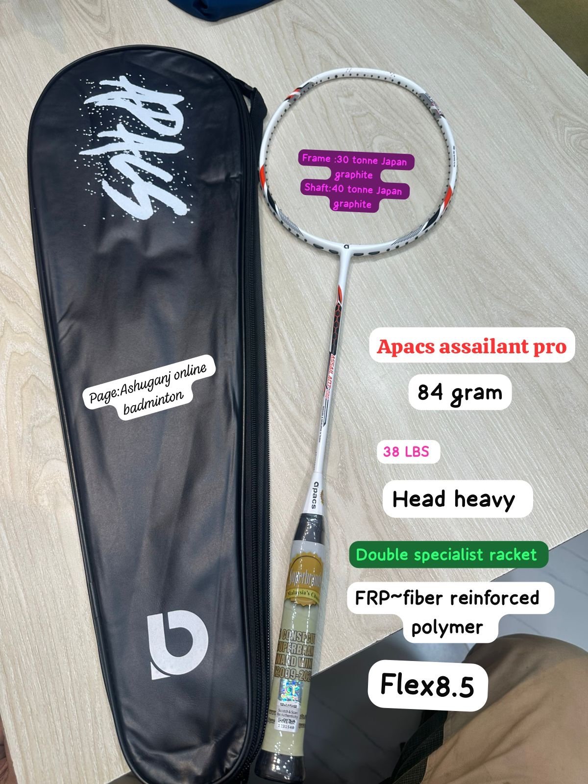 Apacs Assailant Pro Badminton Racket Price in Bangladesh | Original