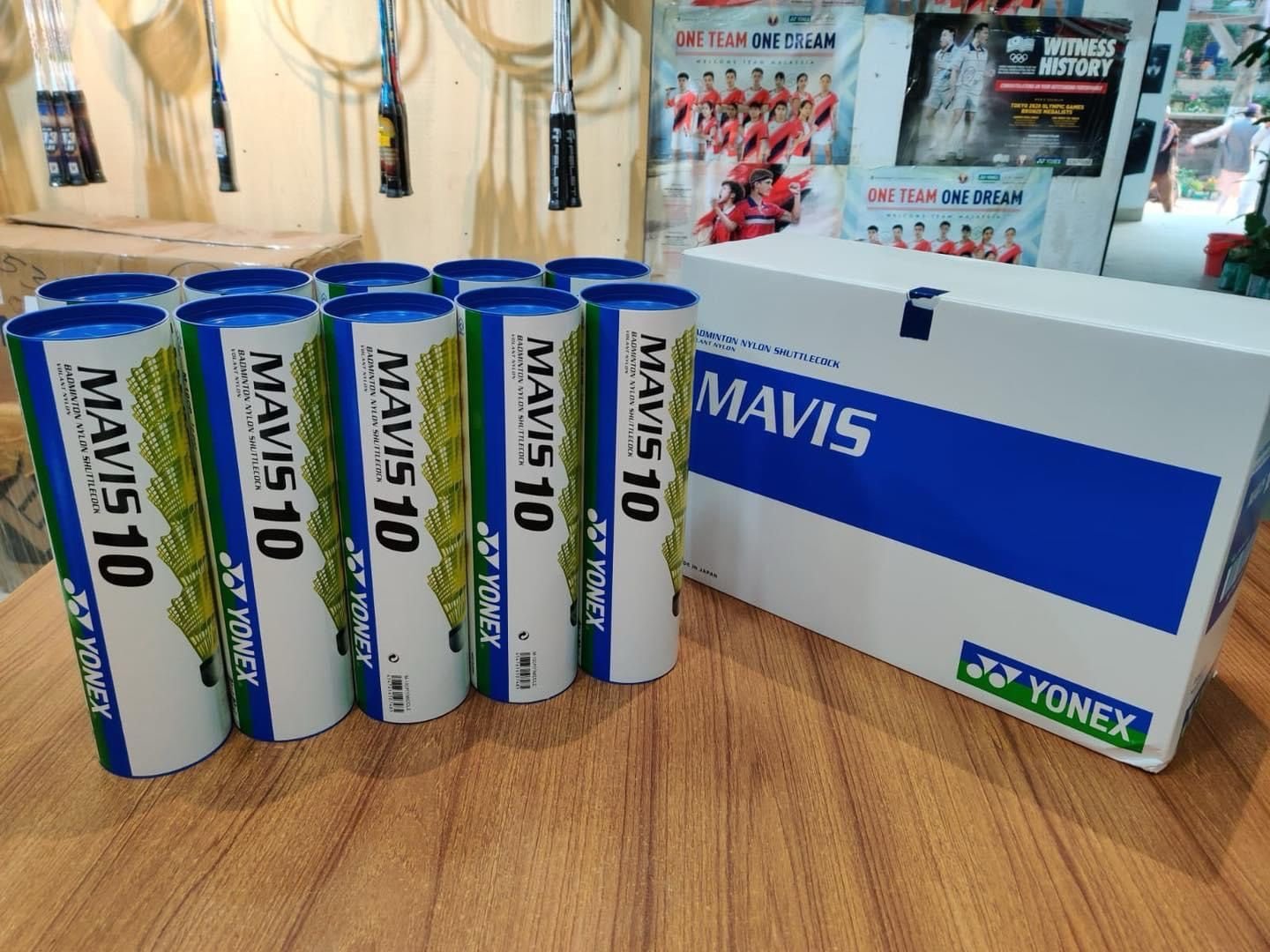 Yonex Mavis 10 Nylon Badminton Shuttlecock (6 Pcs) | Original Yonex Plastic Shuttle | Made in Japan | Ashuganj Online Badminton