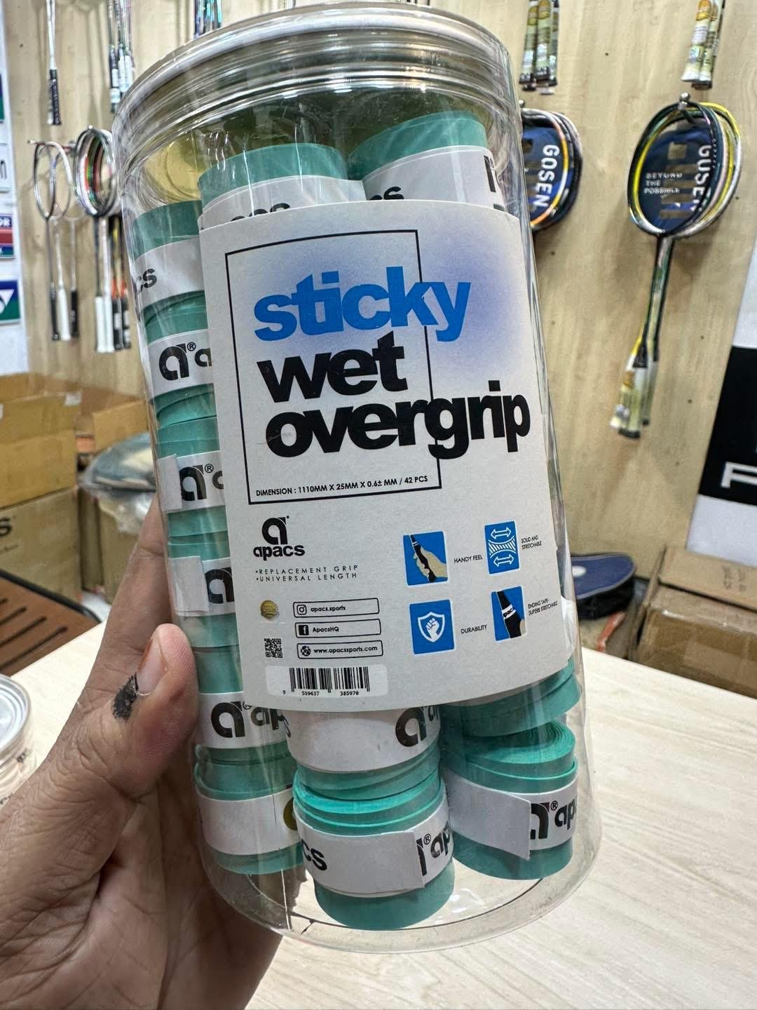 APACS STICKEY WET OVERGRIP PRICE IN BANGLADESH | ORIGINAL BADMINTON GRIP