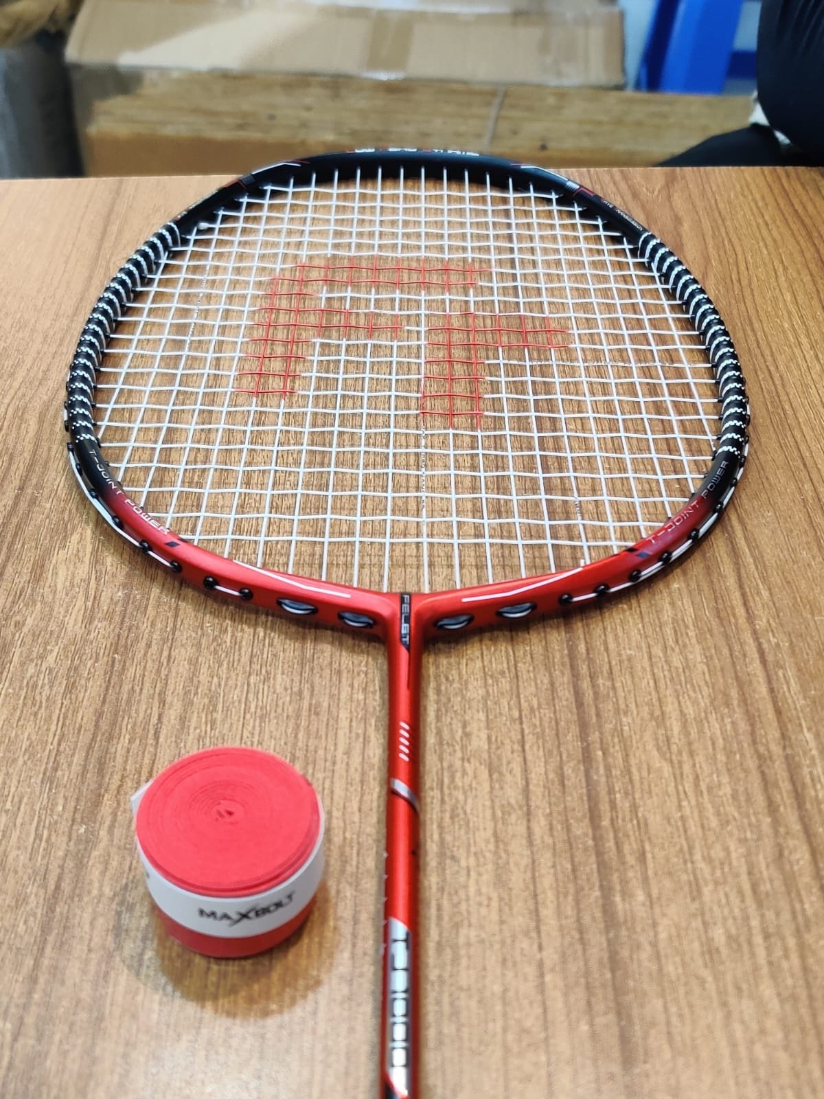 FELET TJ 1000 POWER RED BADMINTON RACKET (4U-G1) 82 GRAM| BEST BADMINTON RACKET IN BANGLADESH