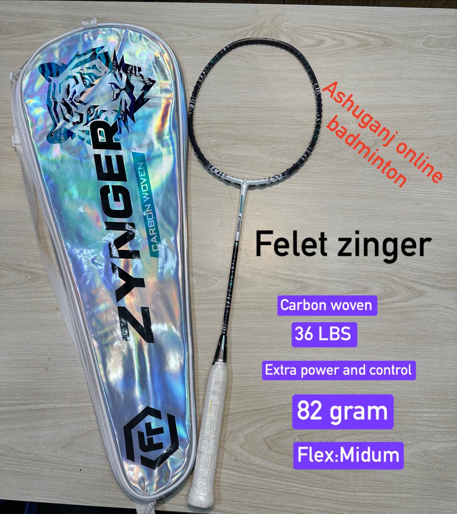 FELET CARBON WOVEN ZYNGER BADMINTON RACKET |BEST PRICE IN BANGLADESH |ASHUGANJ ONLINE BADMINTON