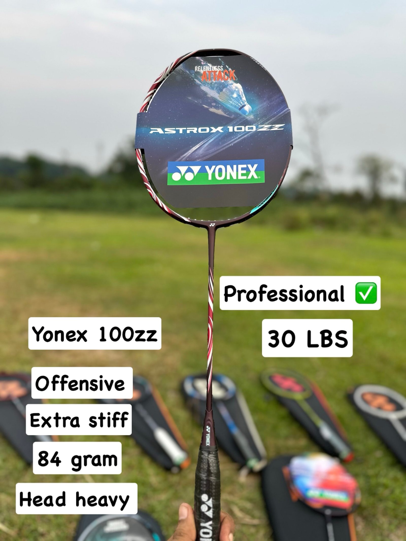 YONEX Astrox 100ZZ Kurenai Badminton Racket Original | Price in Bangladesh | Ashuganj Online Badminton|        Fast Delivery Across Bangladesh