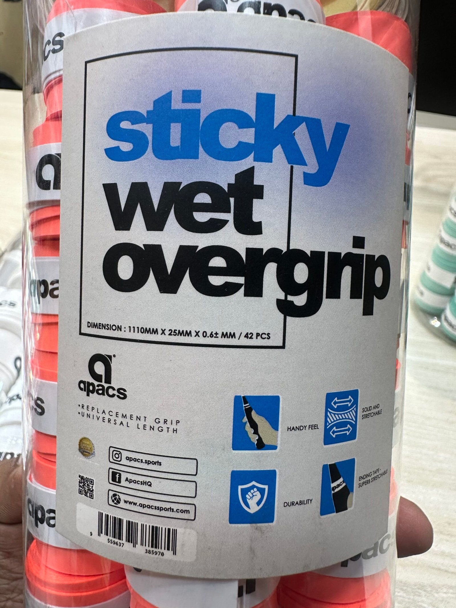 APACS STICKEY WET OVERGRIP PRICE IN BANGLADESH | ORIGINAL BADMINTON GRIP