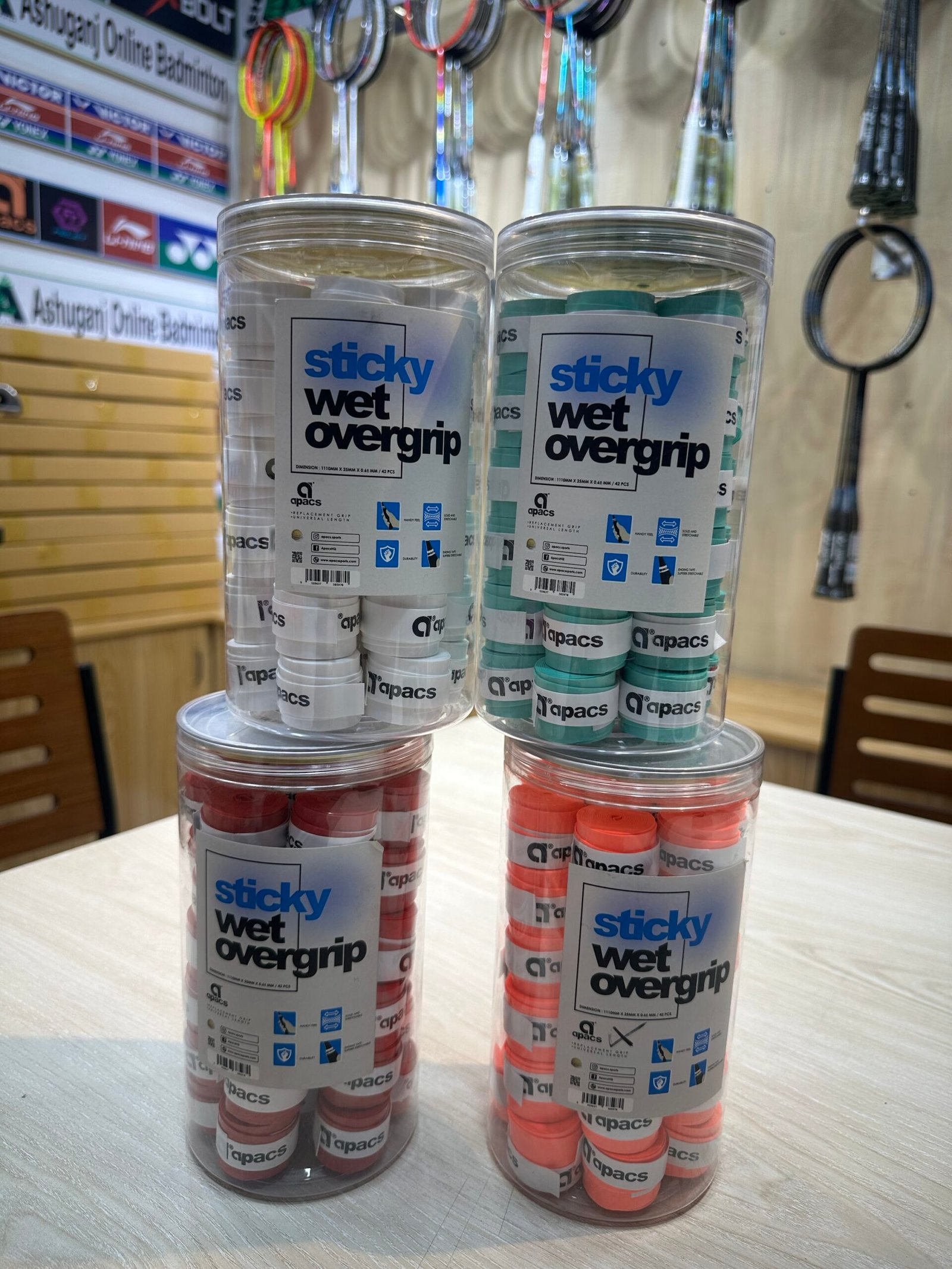 APACS STICKEY WET OVERGRIP PRICE IN BANGLADESH | ORIGINAL BADMINTON GRIP