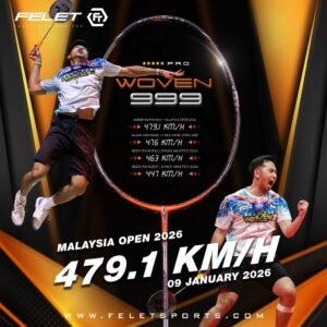 FELET WOVEN 999 PRO BLACK ORANGE BADMINTON RACKET (4U) BEST PRICE IN BANGLADESH |ASHUGANJ ONLINE BADMINTON
