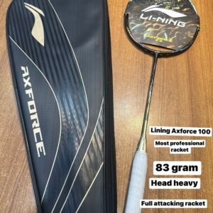 LI-NING AXFORCE 100 BADMINTON RACQUET – BLACK/GOLD – AYPT235