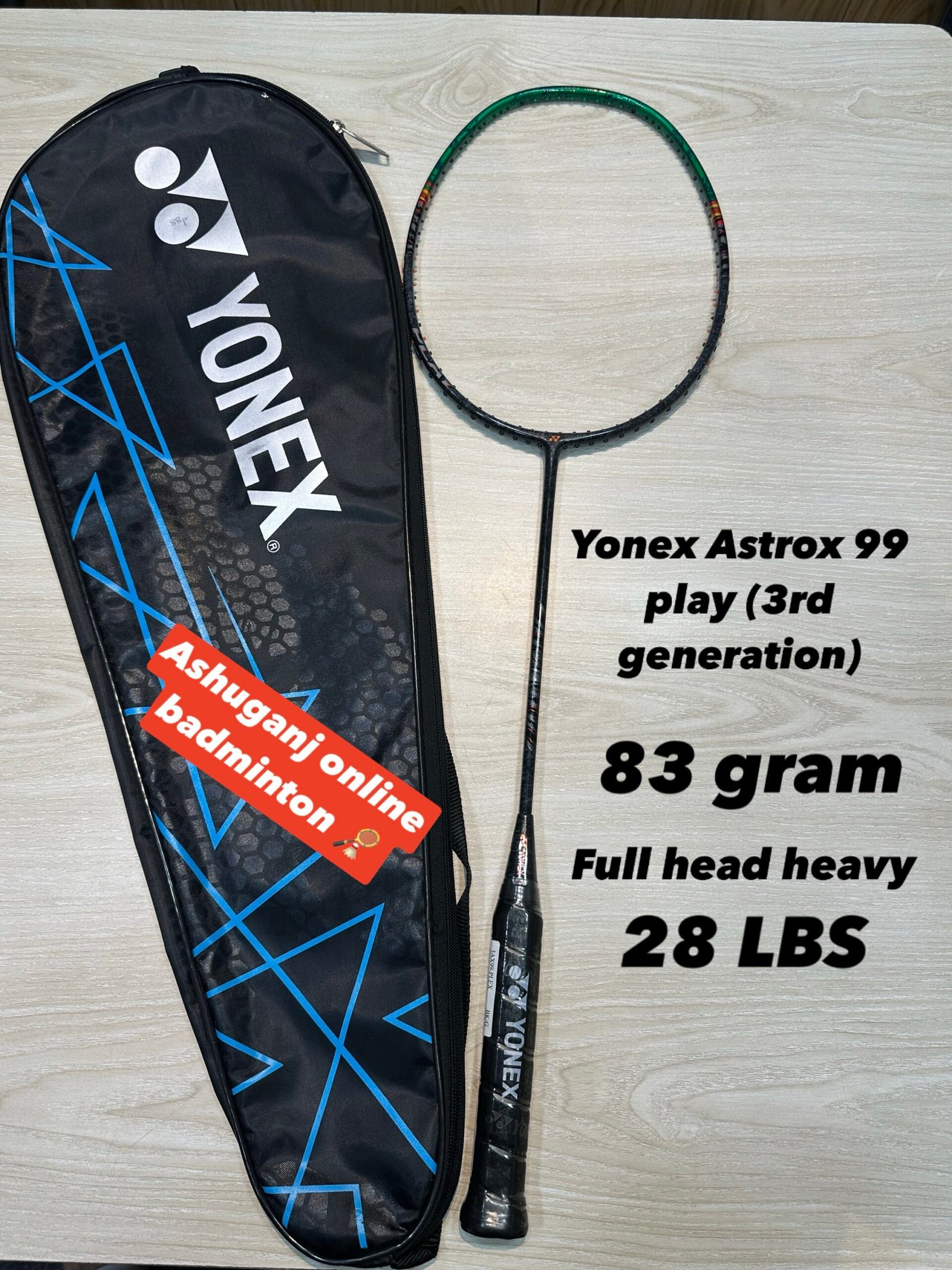 YONEX ASTROX 99 PLAY BLACK GREEN (3RD GEN)
3AX99PL