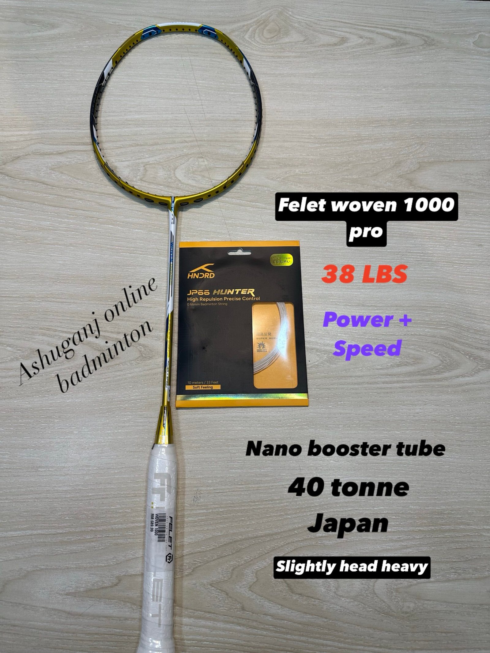 FELET WOVEN 1000 PRO ORIGINAL BADMINTON RACKET IN Bangladesh
